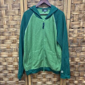 Green Hooded Men's Sweater
